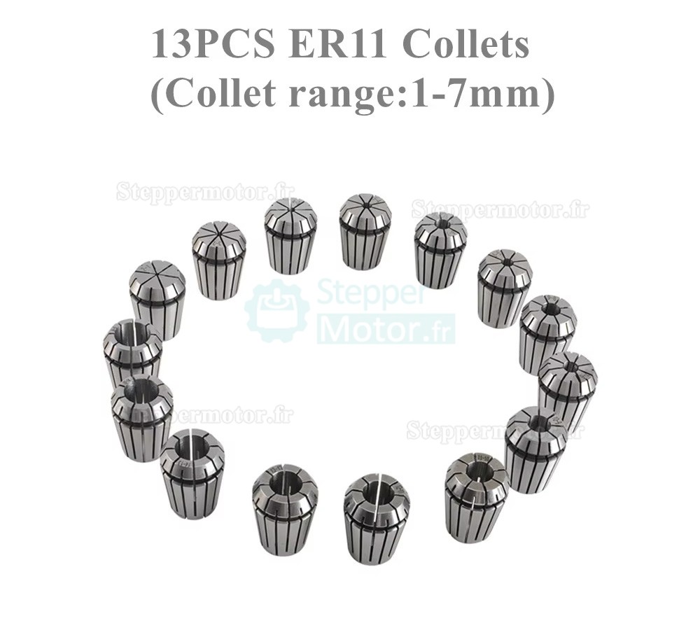 1,5kW 110V/220V Kit moteur de broche refroidi par eau huajiang1.5 + H100-1.5C2/S2 avec variateur de fr&eacute;quence et pompe &agrave; eau et 13 pi&egrave;ces pinces ER20 et support